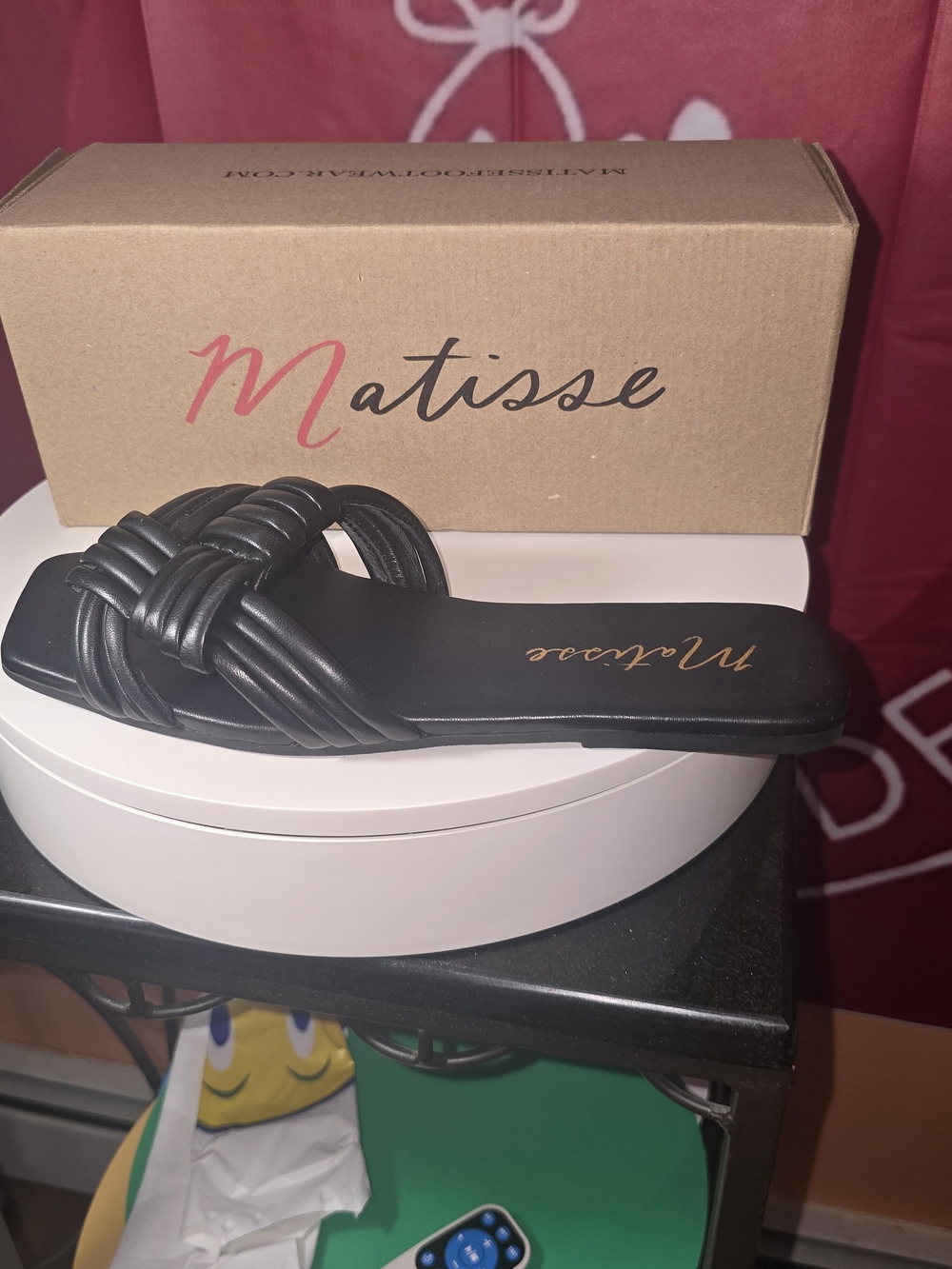 Matisse Black Braided Slide Sandal - Women's 9M